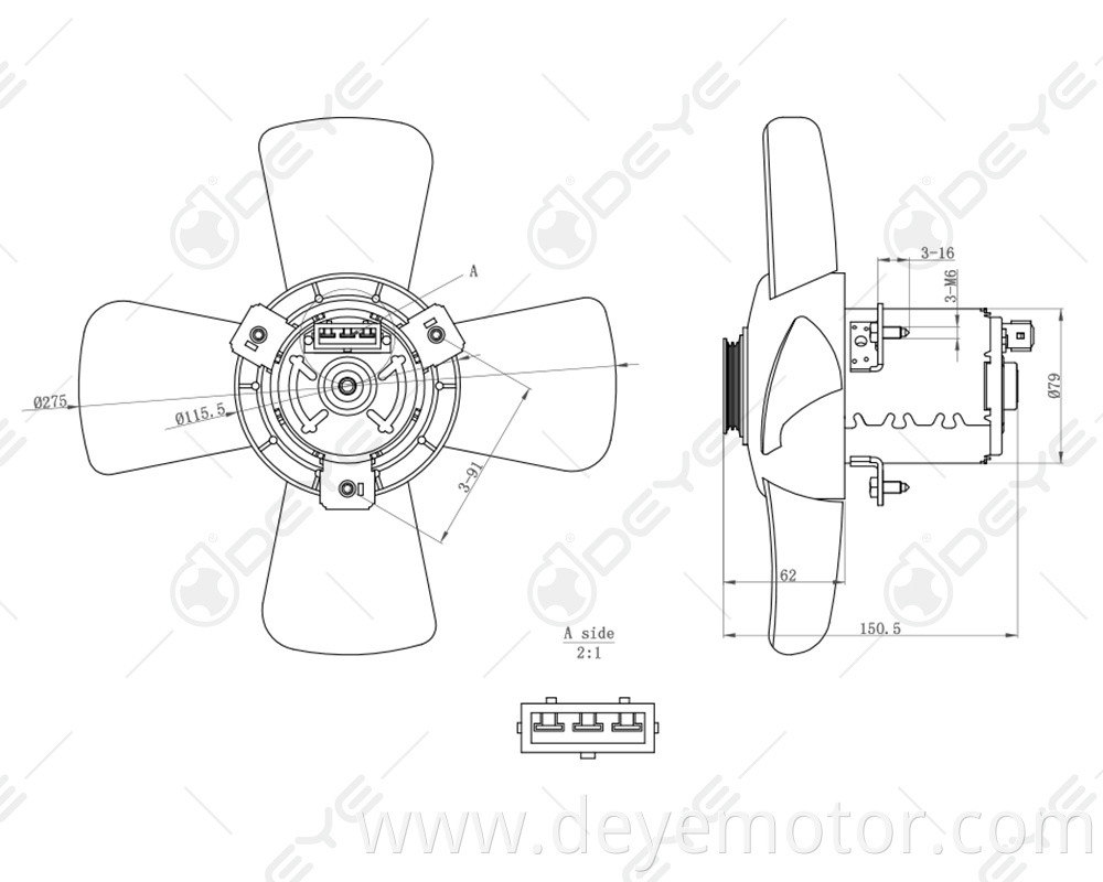 327959455A 811 959 455P E 323959455 radiator cooling fan for 100 80 S 5000 COUPE VW CARAT PASSAT TRANSPORTER